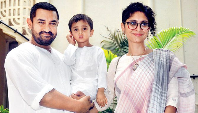 Aamir-kiran and his Family