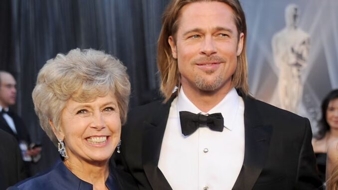 Brad Pitt with mother