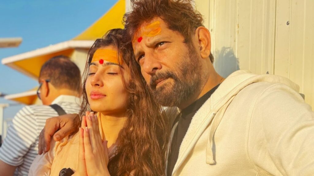 Raj Arjun with daughter Sara Arjun